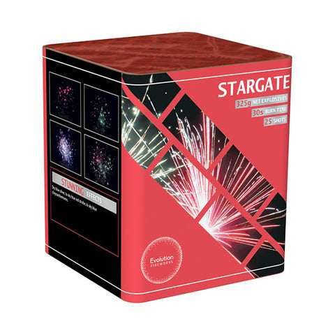 RED STARGATE 325 GRAMS EXPLOSIVE 25 SHOTS SQUARE SHAPE