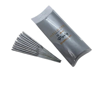 72 PACKETS OF 4" HALLMARK CAKE SPARKLERS (10 PER PACK) - SILVER