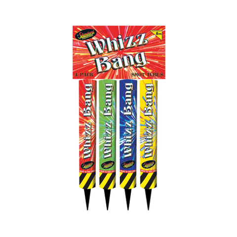WHIZZ BANG SHOT TUBES 4 PACK RED GREEN BLUE YELLOW