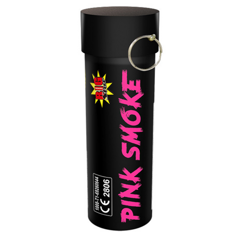 1 X BIG STAR - PINK SMOKE GRENADE - 60 SECONDS