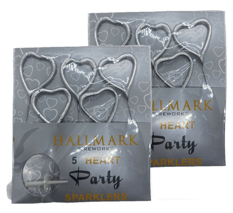 Hallmark 4" Cup Cake Silver Sparklers Heart Shape