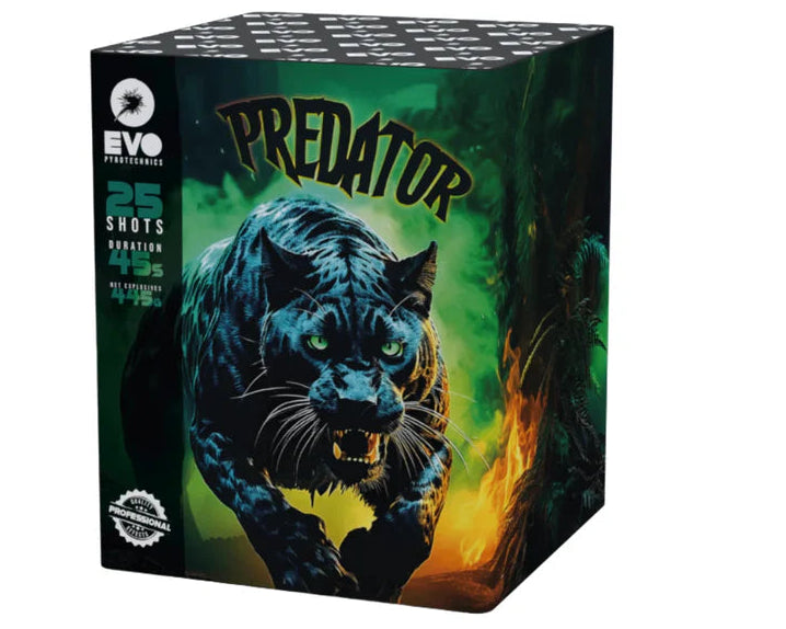 Pyro Predator Fireworks PREDATOR - EVO PYROTECHNICS - 25 SHOTS - NEW FOR 2025