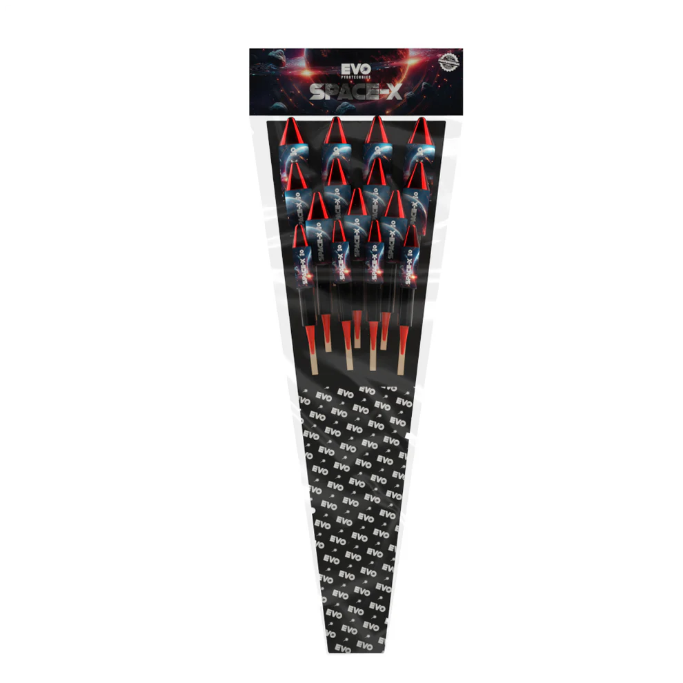 Packaged darts with red tips on a black background, featuring the brand 'Evo'.