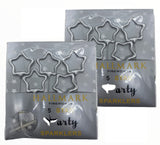 Hallmark 4" Cup Cake Silver Sparklers Star Shape