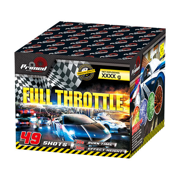 primed pyro full throttle 49 shot firework