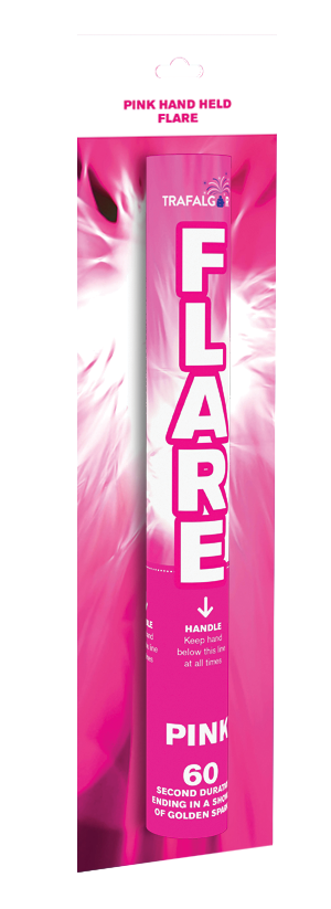 Pink Trafalgar handheld smoke flare 60 seconds