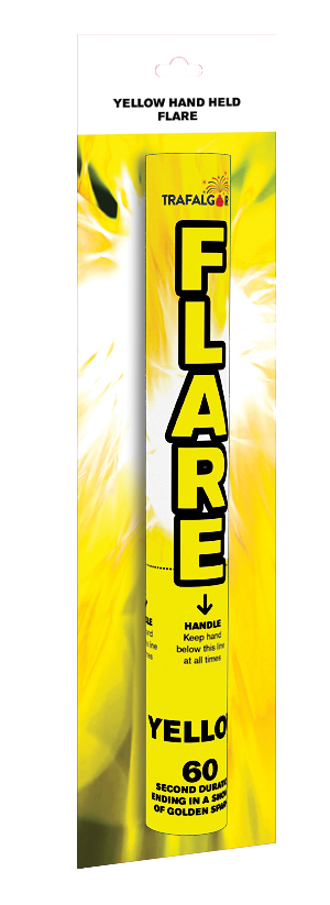 Yellow handheld smoke flare Trafalgar 