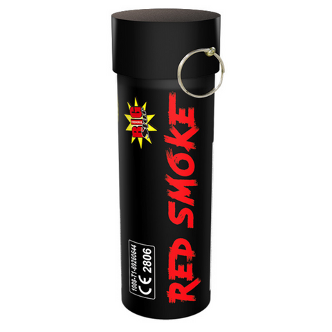 1 X BIG STAR - RED SMOKE GRENADE - 60 SECONDS